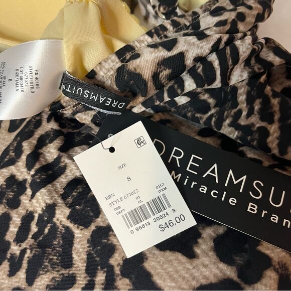 Dreamsuit by Miracle Brands Leopard Print Slimming Flowy Tankini Swim Top 8 NEW! - Picture 5 of 8